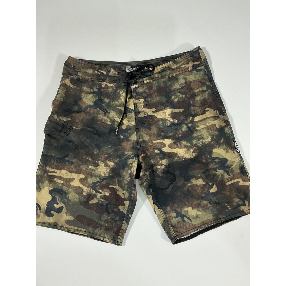 Volcom Lido Solid Mod-Tech Boardshorts Camo Size 32